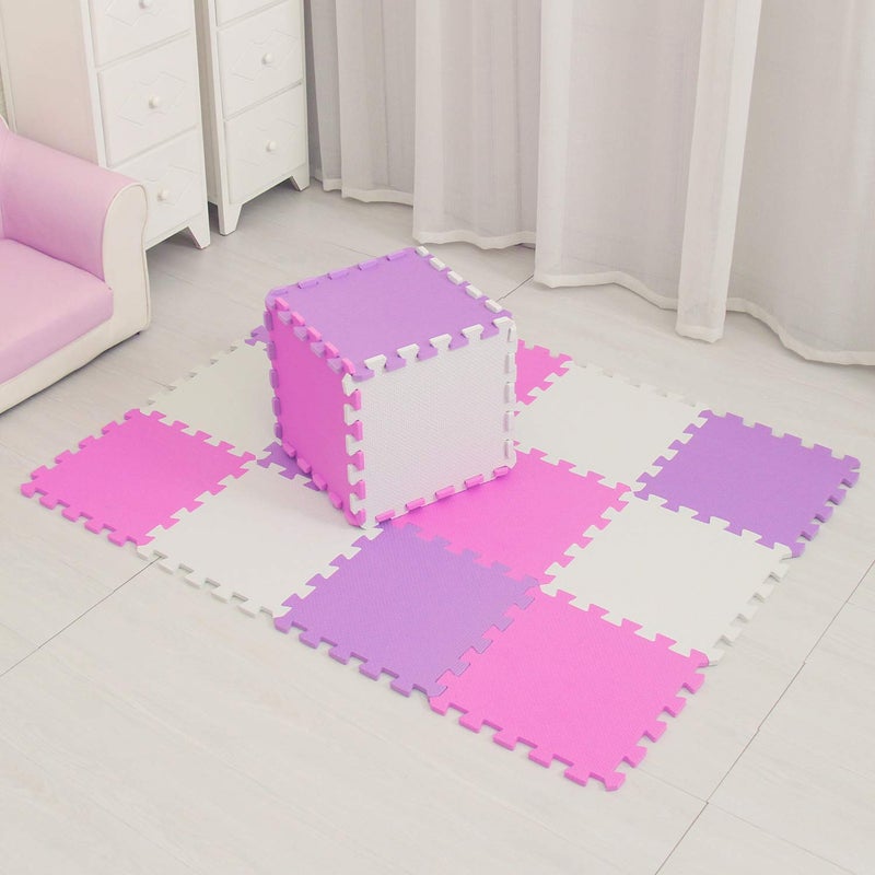 MQIAOHAMÂ® 18 Pieces Puzzle Play Mats, Soft Baby Play Mat, Kids Interlocking Foam Floor Tiles, Toddlers Carpet Playmats G301018-101103111 - Image 3